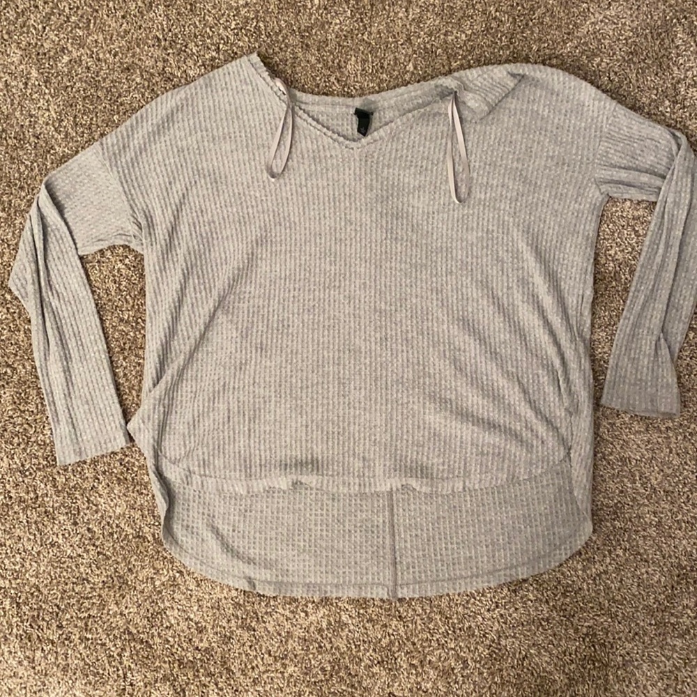 Waffle knit long sleeve